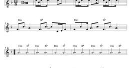 Sheet music for "Não Vou Desistir," featuring chords Dm, B♭, and Gm for vocal performance. Perfect for practice and learning.