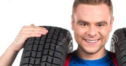 Man Carrying Tires