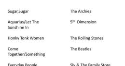 Top Ten Songs