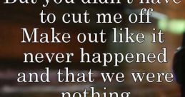 We didnt have to cut…