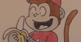 Diddy Kong on a toilet