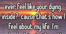 The light inside me is dying