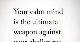 I'd say the moment calls for calm