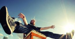 Man falling backwards