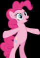 Cheerful Pinkie Pie with vibrant pink mane, smiling happily, embodying fun and joy from My Little Pony.