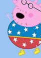 Daddy Pig in a colorful star-patterned outfit, bringing fun and cheer from Peppa Pig's delightful world.