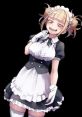 Himiko Toga in a stylish maid outfit, showcasing her playful yet slightly sinister personality from My Hero Academia.