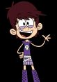 Luna Loud from The Loud House rocks a punk look with a skull shirt and playful pose, capturing her vibrant personality.