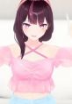 Stylish animated character with pink outfit and playful pose, representing ISEGYE IDOL JURURU's vibrant aesthetic.