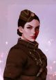 Stylized portrait of a female character in military attire, evoking the vibe of a Rainbow Six Siege Announcer.