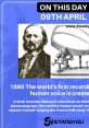 Oldest Voice Recording Found [ 1860 - Édouard-Léon Scott de Martinville ] Type your text to hear it in the voice of Oldest