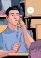 Mark Grayson, engaged in class, pensively raises his hand with a thoughtful expression, showcasing his character in "Invincible.