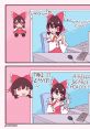 Yukkuri-Fumo character interaction, showcasing humor and playful expressions in a whimsical setting.
