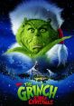 Grinch in a Santa hat, furrowed brow, looming over Whoville, capturing the essence of "How the Grinch Stole Christmas.