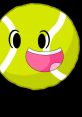 Cheerful Tennis Ball character from BFDI, featuring a bright yellow color and playful expression. Perfect for fans!