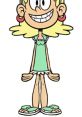 Leni Loud from The Loud House, cheerful and stylish, wearing a mint green outfit and sandals, ready for summer fun.