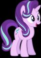 Starlight Glimmer, a pastel purple unicorn pony with flowing teal and purple mane, showcasing her vibrant personality.