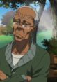 Thoughtful Robert Freeman from "The Boondocks," showcasing his wise expression amid a serene outdoor setting.