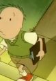 Doug holding a clipboard, showcasing his classic animated style, dressed in a green vest and casual shorts.