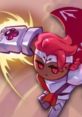 Wildberry Cookie swings a powerful punch, showcasing his vibrant style and dynamic combat in a thrilling pose.