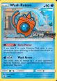 Wash Rotom card from Sun and Moon, featuring Roto Motor ability and Wash Arrow attack, perfect for Pokémon TCG enthusiasts.