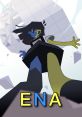 Ena character in a stylized pose, showcasing vibrant colors and dynamic shapes in a unique animated scene.