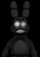 Shadow Bonnie from Five Nights at Freddy's, depicted with glowing eyes in a dark, eerie setting.