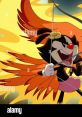 Dot Warner from Animaniacs proudly aiming her bow and arrow with colorful wings in a vibrant, action-packed scene.