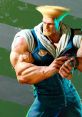 Guile from SF6, showcasing his iconic spiked hair and military outfit with a serious expression, ready for battle.
