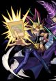 Yami Yugi showcasing a powerful card in a dynamic pose, embodying the spirit of dueling in Yu-Gi-Oh!