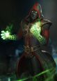 Ermac from Mortal Kombat X, showcasing green energy powers and detailed costume design with a menacing expression.