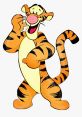 Tigger, the energetic orange tiger from Winnie the Pooh, striking a playful pose with a big smile.