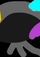 Colorful abstract design featuring distinct shapes and a bold black background, inspired by T4mj's unique style.