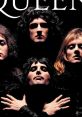 Legendary rock band Queen poses dramatically, embodying the spirit of "Bohemian Rhapsody" with iconic theatrical flair.