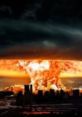 Dramatic explosion over city skyline, evoking emotions related to Royksopp's "Here She Comes Again" themes.