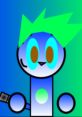 Colorful character art featuring a blue figure with green hair and bright eyes, embodying the playful style of Kyle3912Again.