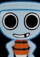Cheerful blue character with large eyes and an orange outfit, representing Finn Dandy's World in the Tooniverse.