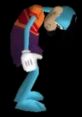 Go Sad character slumped over, expressing feelings of disappointment and sadness in vibrant colors.