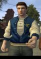 Teen boy in blue varsity jacket, embodying youthful confidence and style, representative of classic school spirit.