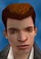 Character depiction of Vance Mecidi with a distinct hairstyle and expression against a blue background.
