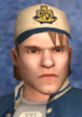 Close-up of a stern character wearing a baseball cap and blue jacket, embodying a confident persona.