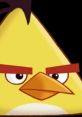 Chuck from Angry Birds Toons displaying a serious expression, highlighting his iconic yellow triangular face.