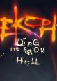 Vibrant graphic artwork featuring the phrase 'Drag me from Hell,' evoking themes of pain and emotional struggle.