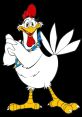 Mamá Gallina, la divertida madre de Toto, con su característico pañuelo azul y su encantadora sonrisa. Huevocartoon.