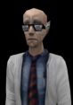 Half-Life scientist character featuring glasses, lab coat, and a striped tie, embodying a classic video game aesthetic.