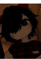 VRChat avatar with dark hair and cat ears in a cozy setting, showcasing unique character design in virtual gaming.