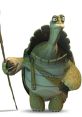 Maestro Oogway from Kung Fu Panda stands with a staff, embodying wisdom and serenity in a vibrant, animated style.