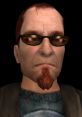 Close-up of Postal Dude from Postal 2 New, featuring sunglasses and a distinctive beard, showcasing intense expression.