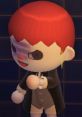 Playful character with red hair and costume, embodying a whimsical vibe, perfect for "And NOW" themed events.