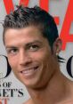 Cristiano Ronaldo smiling confidently, showcasing his signature style and charisma on a magazine cover.
